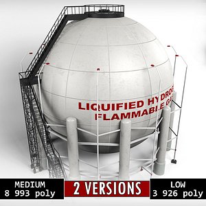 industrial sphere tank oil model