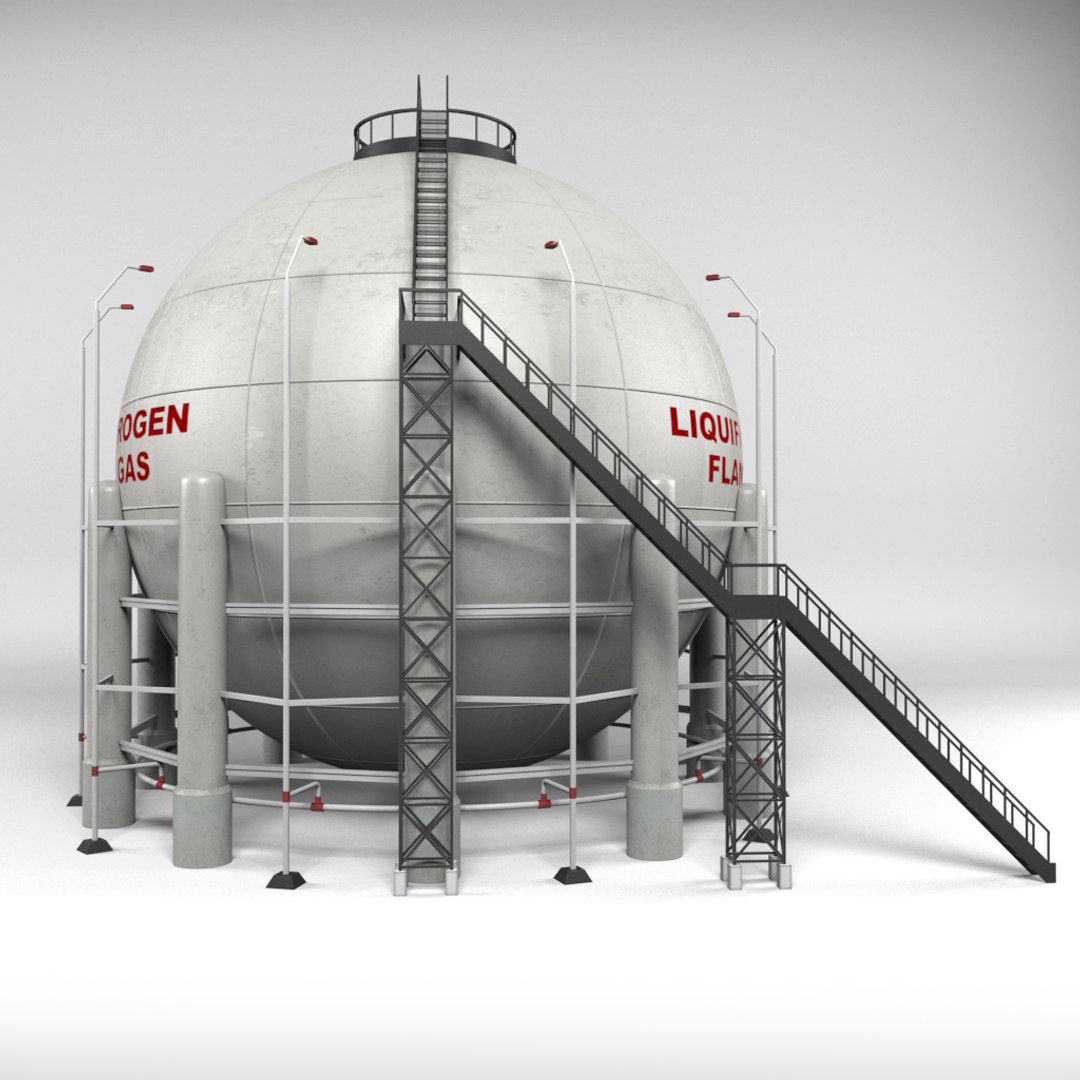 Industrial Sphere Tank Oil Model - TurboSquid 1222293