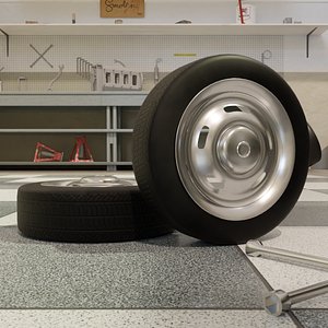 High-Detail Heavy-Duty Wheel for Games  Rendering 3D