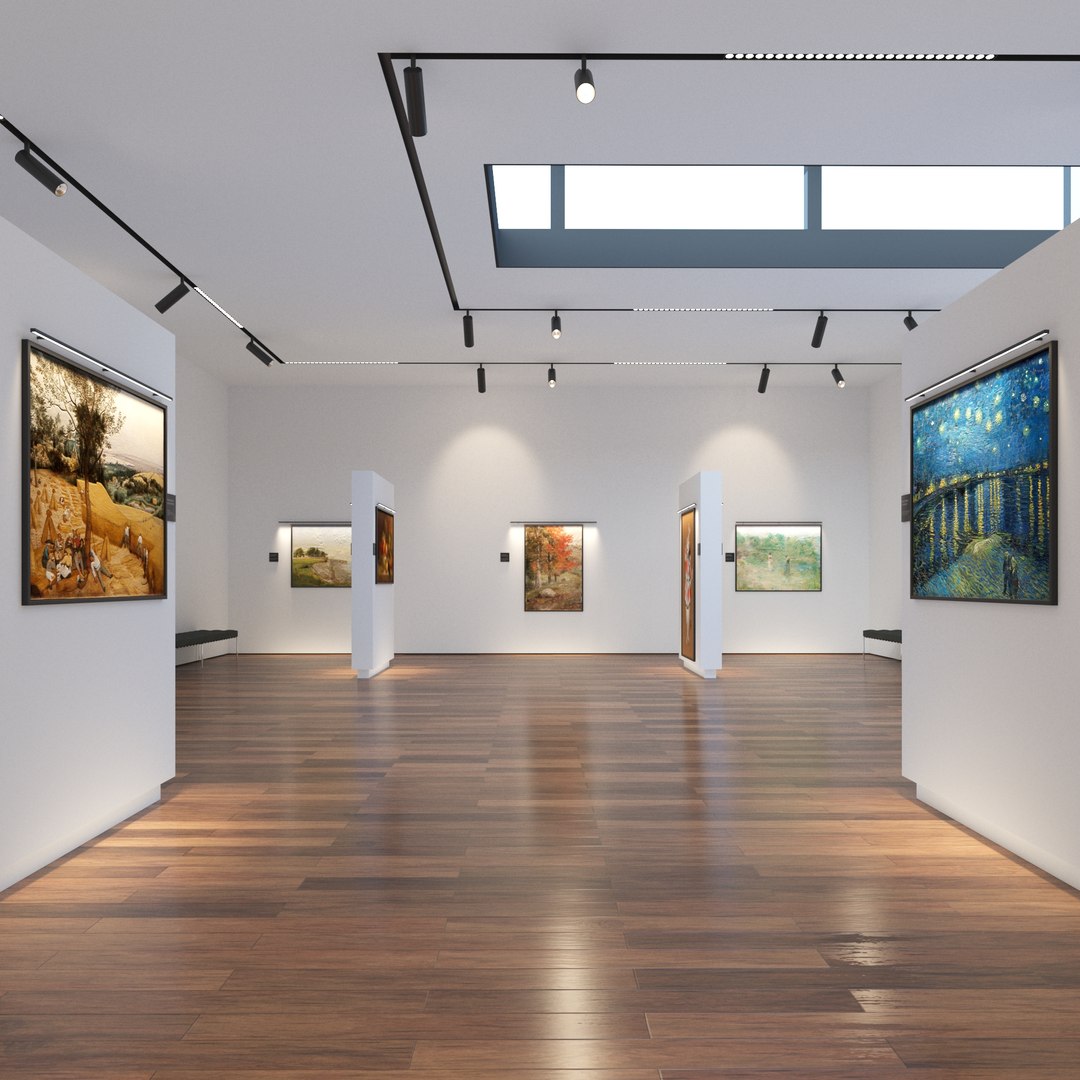 3D Modern Art Gallery Model - TurboSquid 2284018