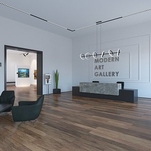 3D Modern Art Gallery model