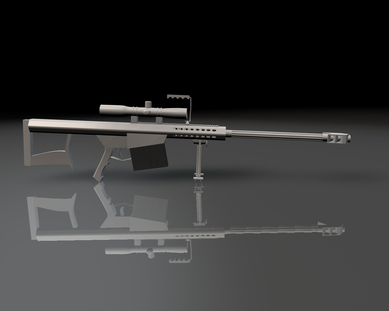 M82 Sniper Rifle 3d 3ds