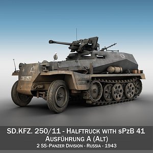 SD.KFZ 250/11 - Halftruck with sPzB 41 - 2 SS-PzDiv