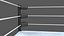 3D PBR Modular Professional Wrestling Rings 20ftx20ft model