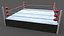 3D PBR Modular Professional Wrestling Rings 20ftx20ft model