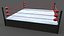 3D PBR Modular Professional Wrestling Rings 20ftx20ft model
