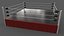 3D PBR Modular Professional Wrestling Rings 20ftx20ft model