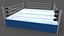 3D PBR Modular Professional Wrestling Rings 20ftx20ft model