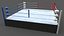 3D PBR Modular Professional Wrestling Rings 20ftx20ft model