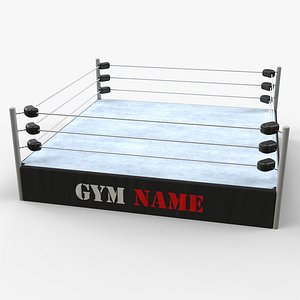 3D PBR Modular Professional Wrestling Rings 20ftx20ft model