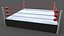 3D PBR Modular Professional Wrestling Rings 20ftx20ft model