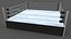 3D PBR Modular Professional Wrestling Rings 20ftx20ft model