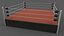 3D PBR Modular Professional Wrestling Rings 20ftx20ft model