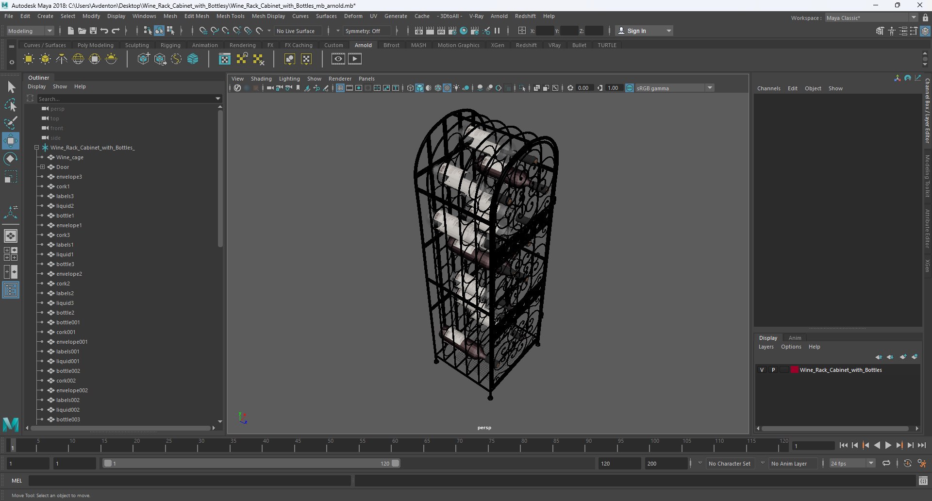 Wine Rack With Bottles 3D TurboSquid 2293313