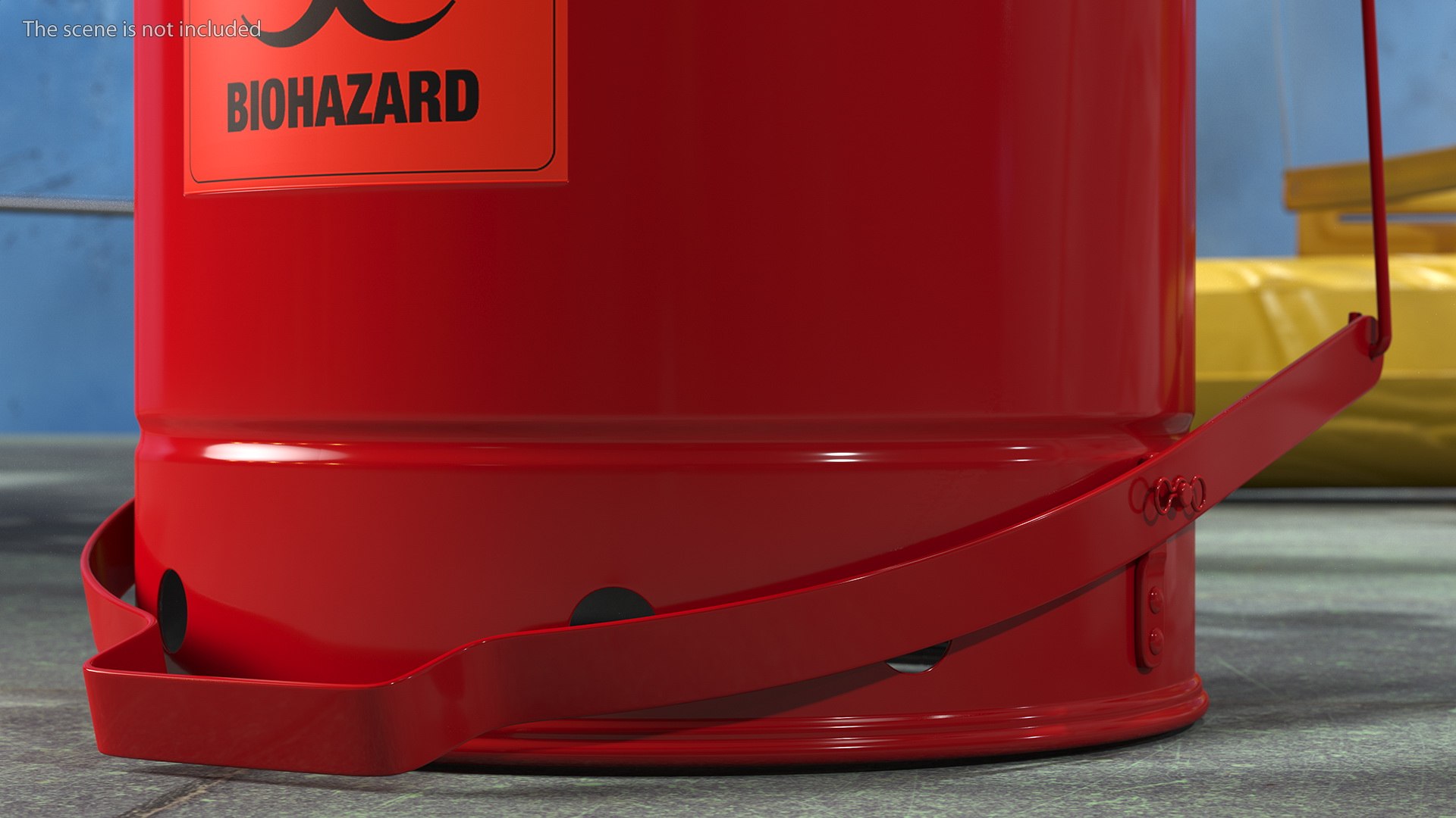 3D Justrite Biohazard Steel Waste Can - TurboSquid 1822177
