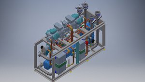 Industrial Water Filtration System 3D