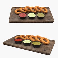Onion Rings and Souces