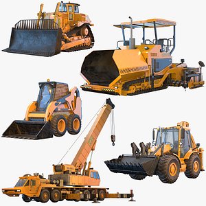 Construction Machinery Collection 5 in 1 vol 2 PBR model