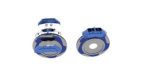 3D model brake rotor explode