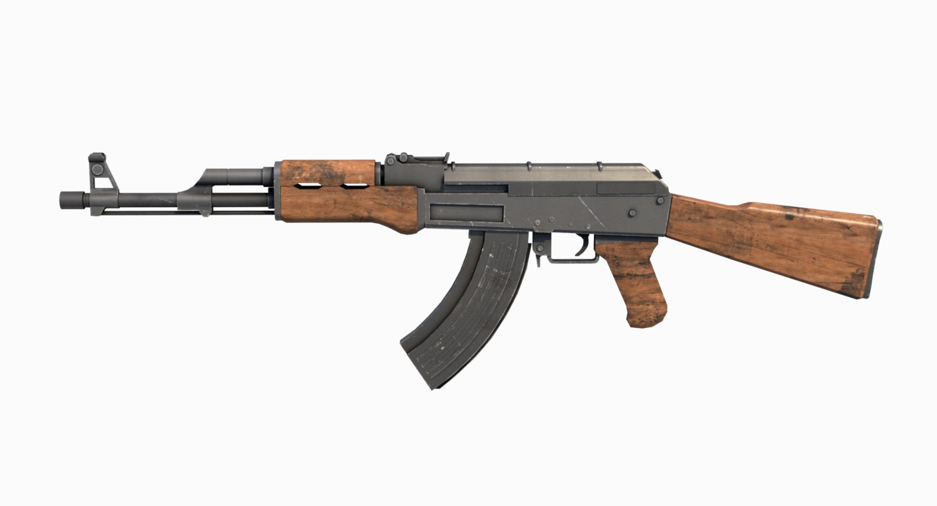 Ak47 Kalashnikov Rifle Obj