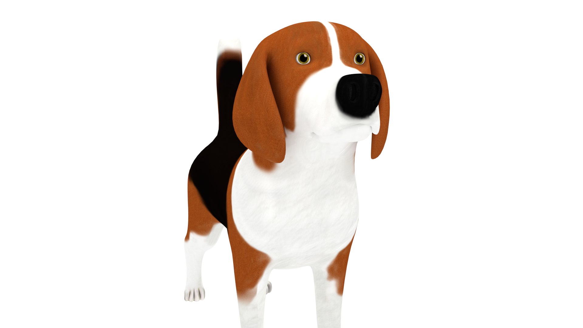 3d beagle rigged