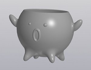 Scared flowerpot 3D model