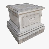 Classical stone monument pedestal