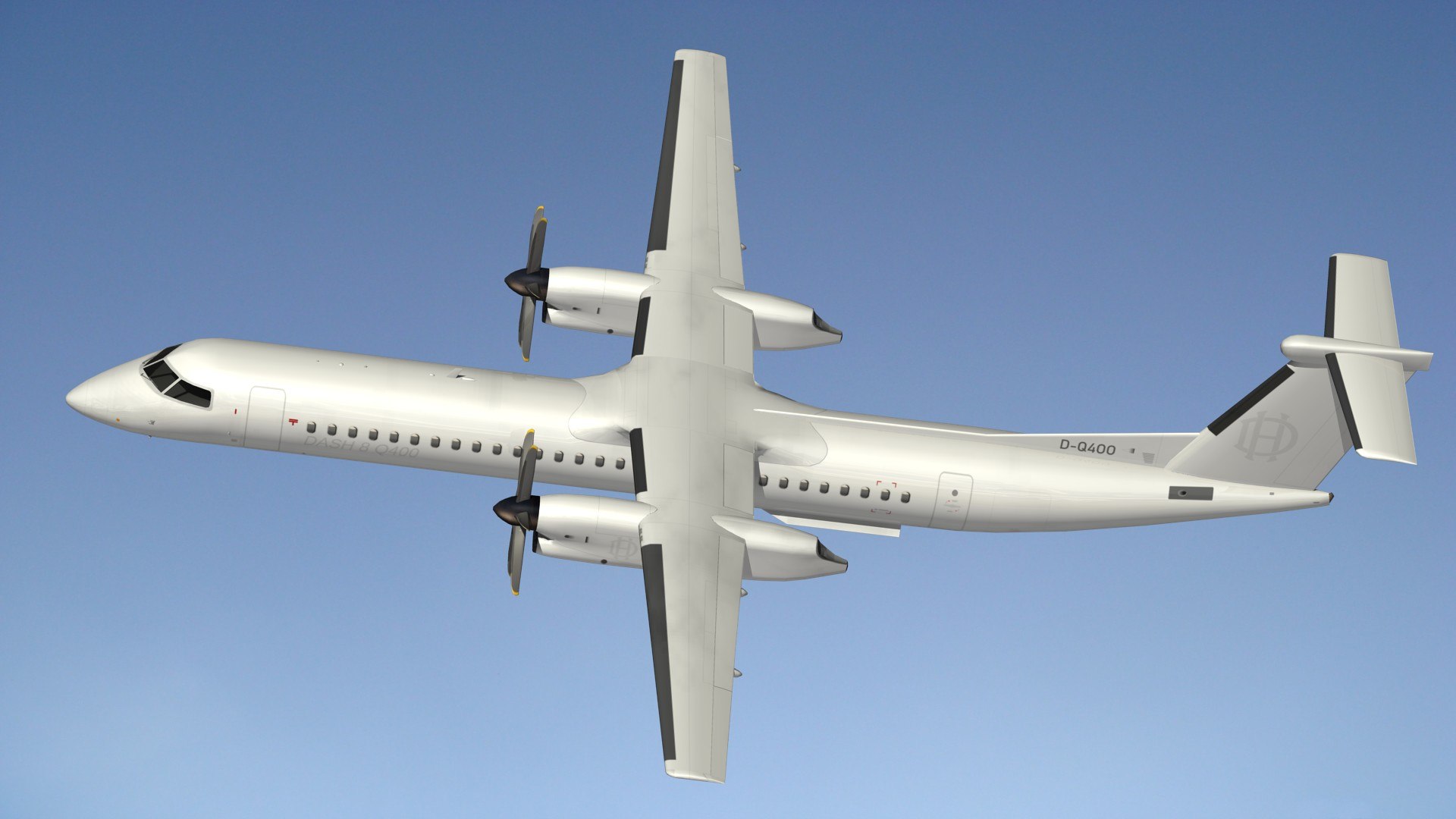 3D model Dash 8 Q400 White Livery - TurboSquid 2158992