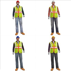 Worker S LOD2 PACK Rigged