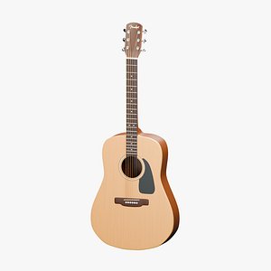 Fender Acoustic Guitar - Textured Blender Model