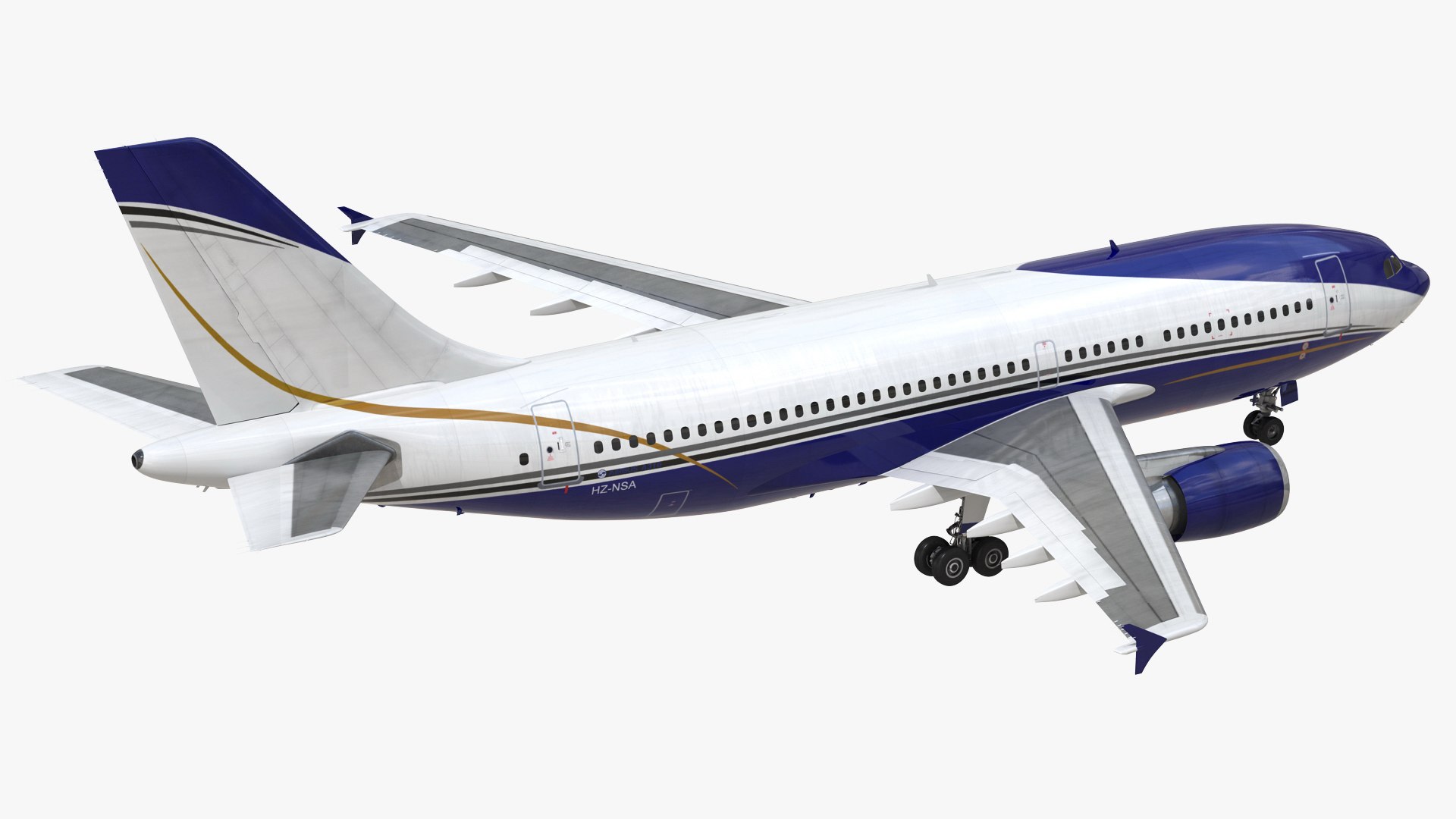 Airbus A310-300 Rigged 3D Model 3D model preview