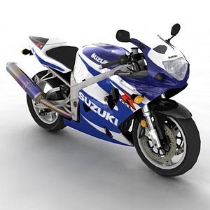 suzuki gsxr 750 motorcycle 3d model