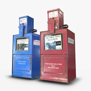 Newspaper Dispenser - Low Poly