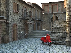 3d italian alley model