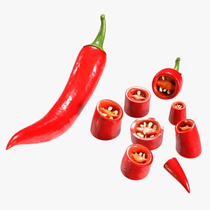 Chopped Red Chili 3D model
