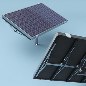 Single Post Solar Tracking System Rigged