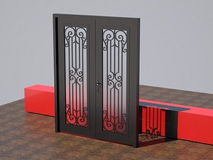3d model door iron