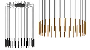 3D Candle Chandelier By Grok