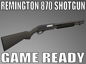 remington 870 shotgun 3d model