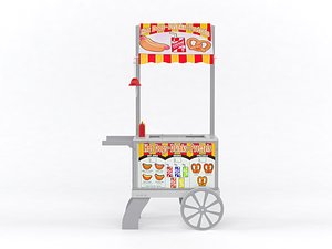 3D model food cart