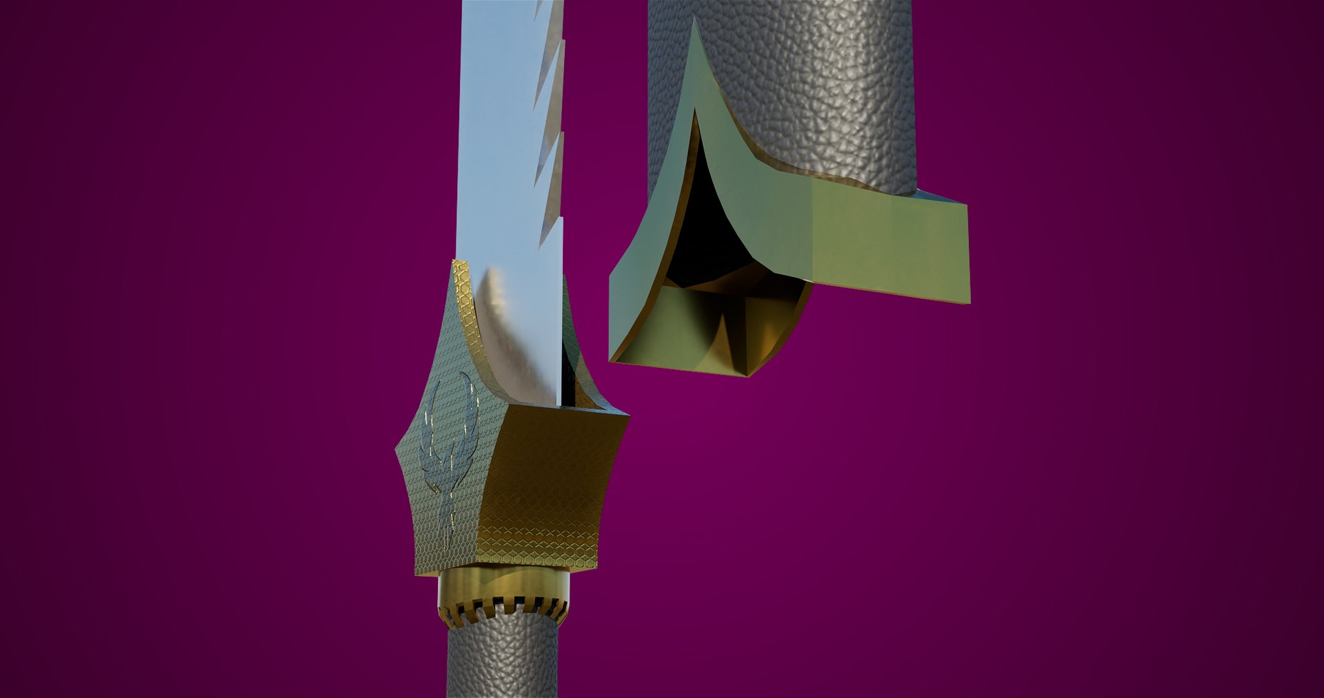 Sword GameReady PBR UNITY UE Arnold V-Ray Textures Included model ...