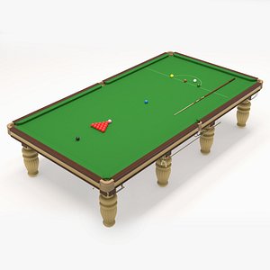 3D 12 snooker billiard table