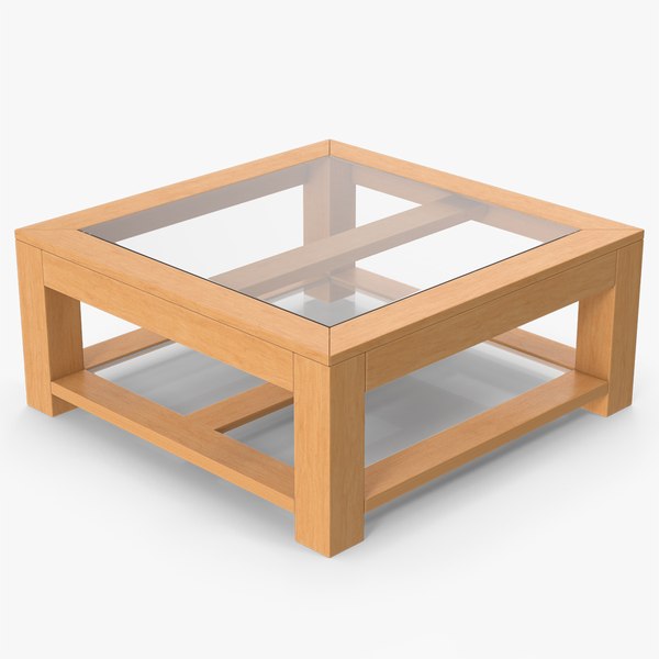 3D Wooden Coffee Table