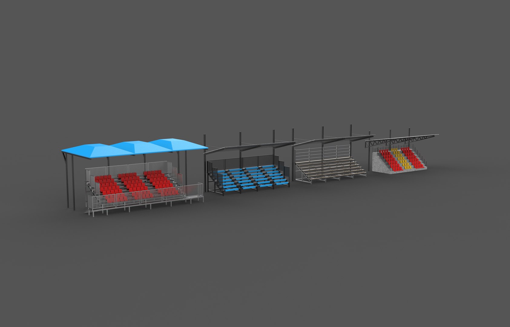 Stadium seating tribune set 3D model https://p.turbosquid.com/ts-thumb/g5/bJUciS/8w/stadiumseatingtribunesettexture.4531/jpg/1778236684/1920x1080/fit_q87/43fb5cab447035affc9256a2516f2b397dbfc9c5/stadiumseatingtribunesettexture.4531.jpg