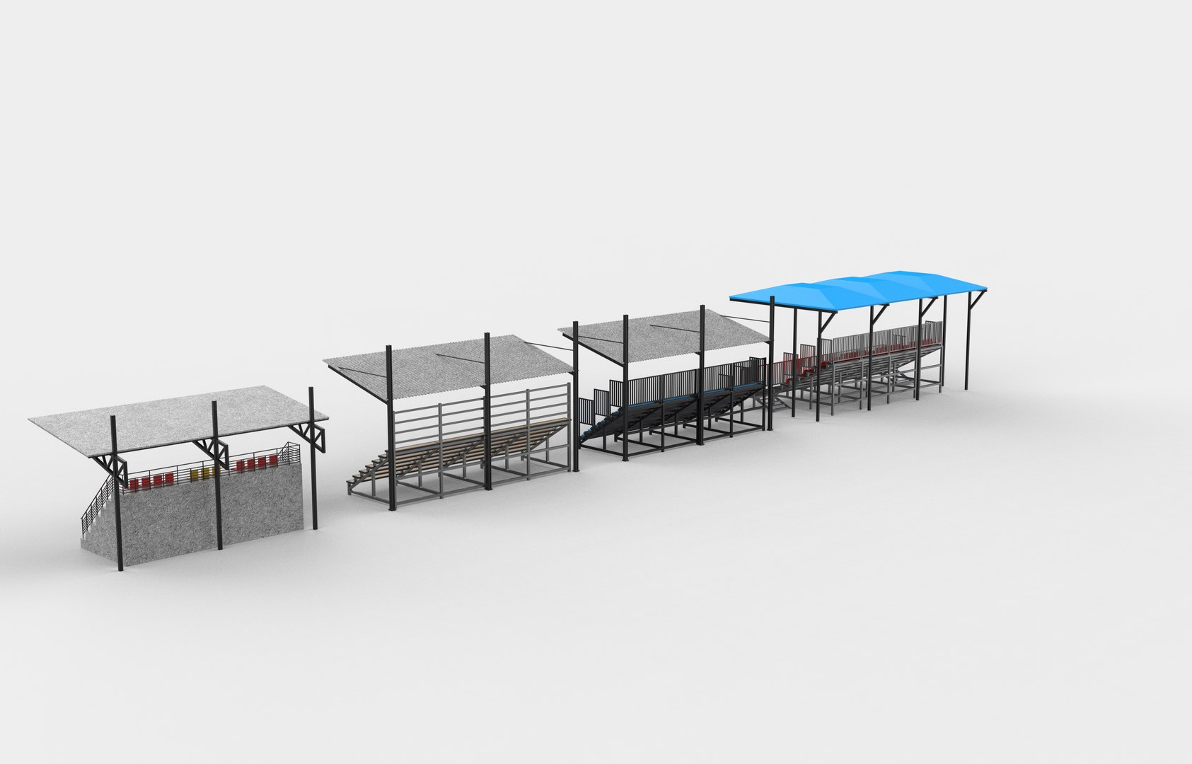 Stadium seating tribune set 3D model https://p.turbosquid.com/ts-thumb/g5/bJUciS/ov/stadiumseatingtribunesettexture.4529/jpg/1778236687/1920x1080/fit_q87/67529616f172e3299dd1c68a3e0d805d914fcb4b/stadiumseatingtribunesettexture.4529.jpg