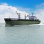 3d cargo transport ship model