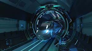 3D model Sci-fi Tunnel