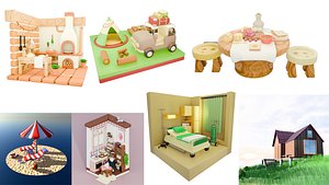 3D Ultimate Stylized Scene Pack 7 Unique Low-Poly Environments model