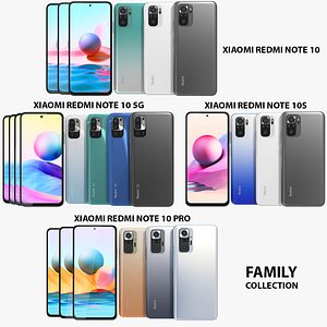 Xiaomi Redmi Note 10 Family Collection 3D
