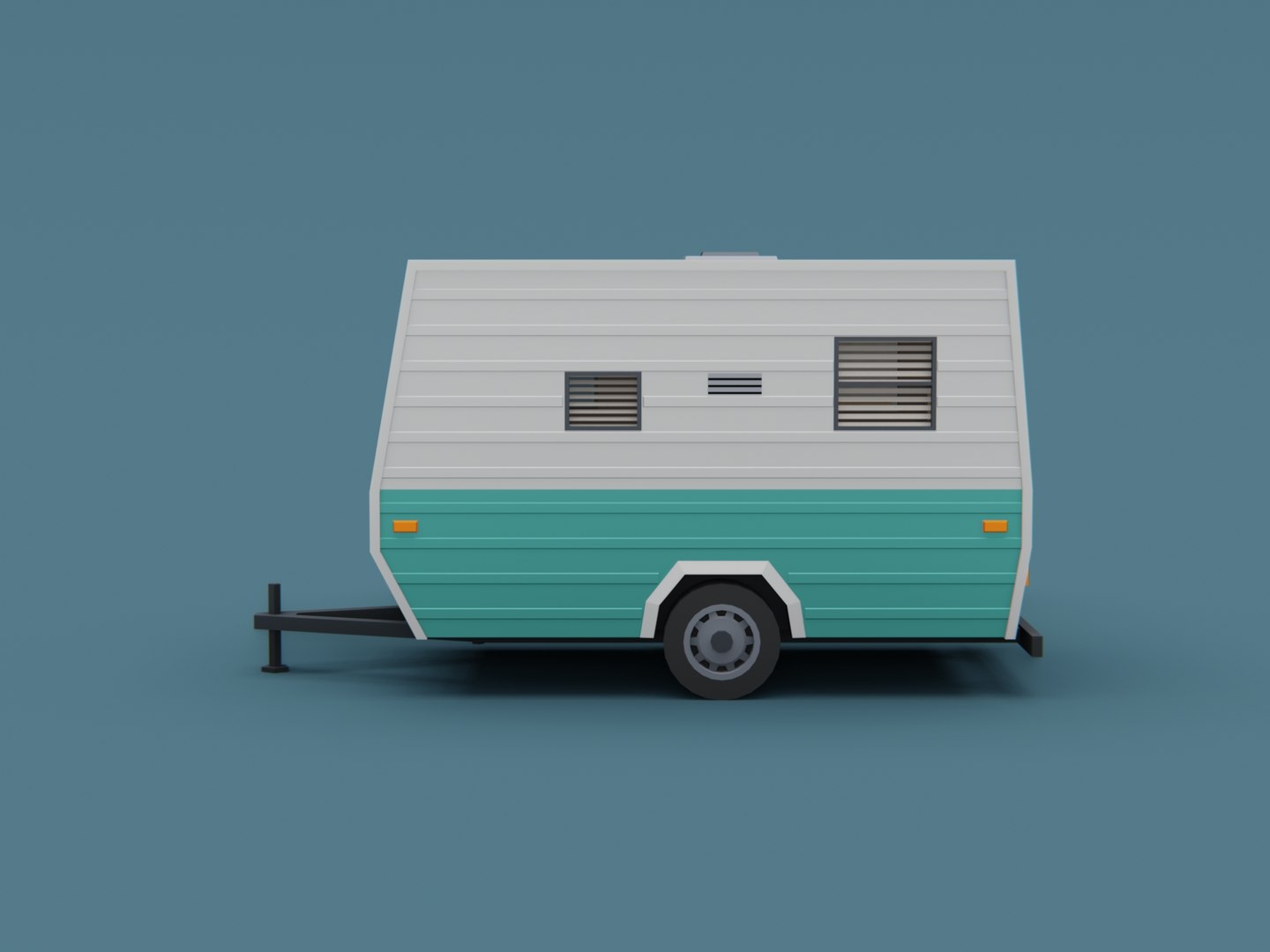 Small Camper Trailer Classic Stylized Low Poly 3D model - TurboSquid ...